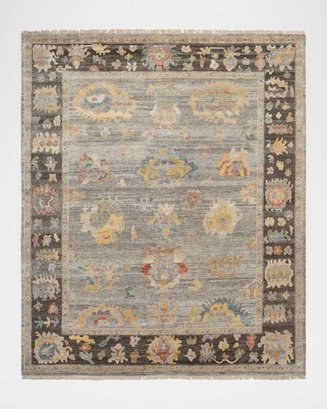 Eleanor Gray Hand-Knotted Rug, 12' x 15'